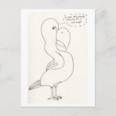 De vogel met het Homer Simpson hoofd Briefkaart (Voorkant)