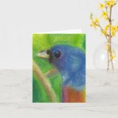 De Vogel Notecard van de lente Kaart (Gele Bloem)