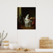 De vogel of een vrouw die haar varieert poster (Keuken)