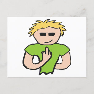 De vogel omdraaien briefkaart