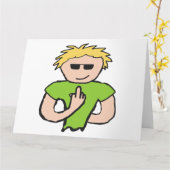 De vogel omdraaien kaart (Gele Bloem)