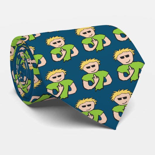 De vogel omdraaien stropdas (Opgerold)