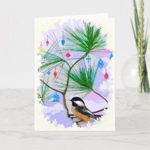 De Vogel van Chickadee in de Lege Kaart van de