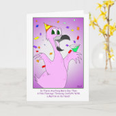 De Vogel van de partij: Vrolijke Verjaardag Kaart (Gele Bloem)