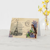 De Vogel van het Briefkaart van Parijs op de Kaart (Gele Bloem)