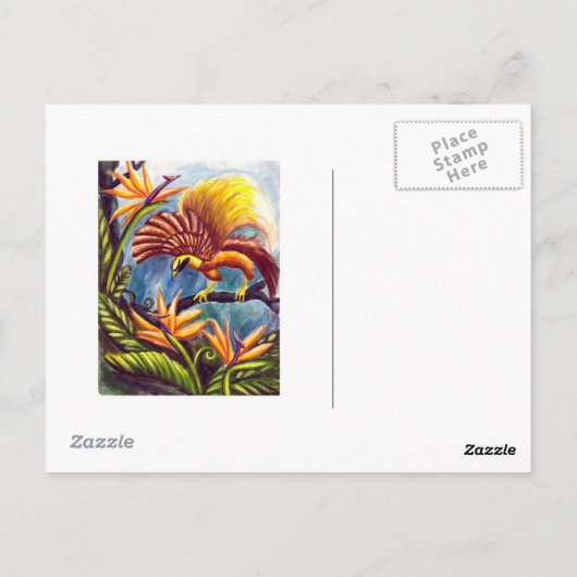 De vogel van het Paradijs Briefkaart (Achterkant)