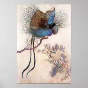 De vogel van het Paradijs van Warwick Goble Poster