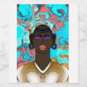 De vogel van het universum, de energie van liefde wijn etiket (Enkel label)