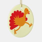 De vogel van Turkije op de looppas! Keramisch Ornament (Rechts)