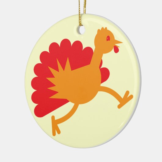 De vogel van Turkije op de looppas! Keramisch Ornament (Links)