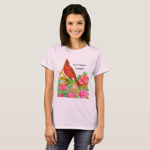 De vogel van West Virginia Kardinale Waterverf T-shirt
