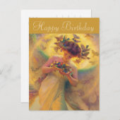 De vogelengel Franz Dvorak Birthday Briefkaart (Voorkant / Achterkant)