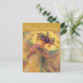 De vogelengel Franz Dvorak Birthday Briefkaart (Staand voorkant)