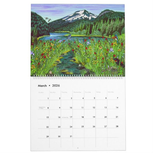 De vogelkalender van Jennifer Lake voor 2026 Kalender (Mar 2026)