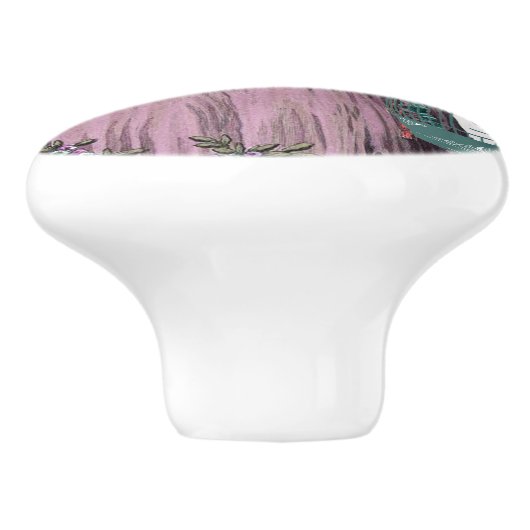 De vogelkooi Marie Antionette-Fransman inspireerde Keramische Knop (Zijkant)