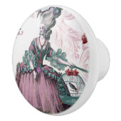 De vogelkooi Marie Antionette-Fransman inspireerde Keramische Knop (Rechts)