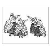 De vogels aan het kletsen rubberstempel (Afrduk)