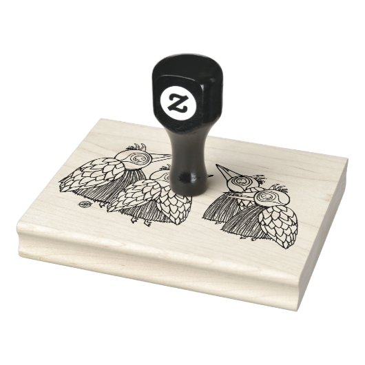 De vogels aan het kletsen rubberstempel (Stempel)