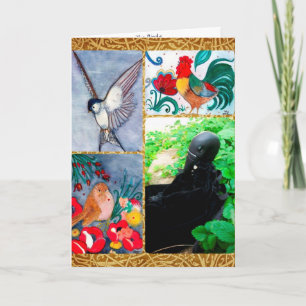 De vogels begroeten kaart