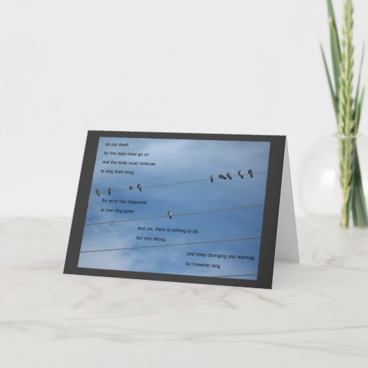 de vogels blijven stilstaan niet kaart (Voorkant)