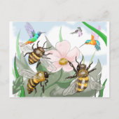 De vogels en de bijen briefkaart (Voorkant)