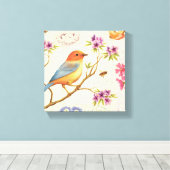 De vogels en de bijen canvas afdruk (Insitu (Houten vloer))