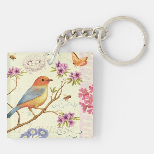 De vogels en de bijen sleutelhanger (Achterkant)