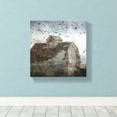 De Vogels en de Schuur Canvas Afdruk (Insitu (Houten vloer))