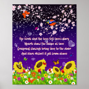 De vogels en het poster bijen