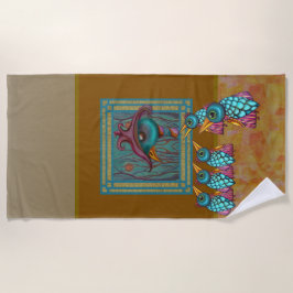 De vogels in de galerij strandlaken