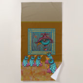 De vogels in de galerij strandlaken (Voorkant)