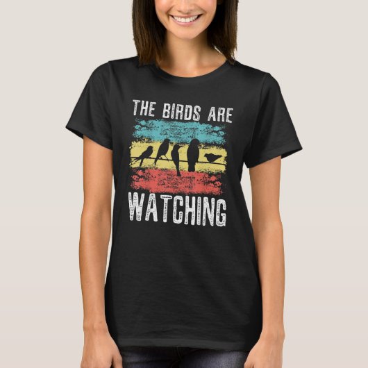 De vogels kijken vogel samenzweringstheorie t-shirt (Voorkant)
