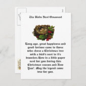 De vogels nestelen Ornament Feestdagenkaart (Voorkant / Achterkant)