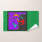 De vogels op groen bad handdoek (Handdoek)