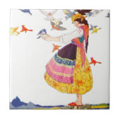 De vogels van alle werelden tegeltje (Voorkant)