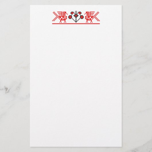De vogels van de dwars-steek briefpapier (Voorkant)