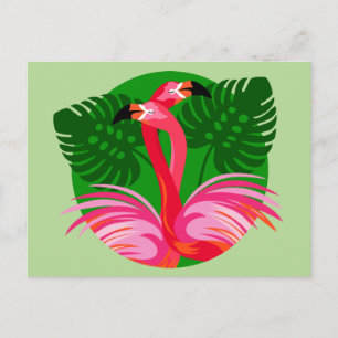 De Vogels van de flamingo Briefkaart