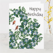 De Vogels van de kolibrie bloeit de BloemenKaart Kaart (Gele Bloem)