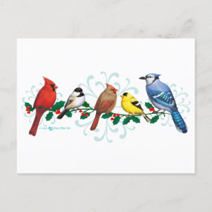 De Vogels van de vakantie Feestdagenkaart