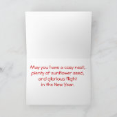 De Vogels van het nieuwjaar Feestdagen Kaart (Binnen)