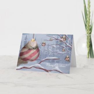 De vogels van het Ornament Feestdagen Kaart