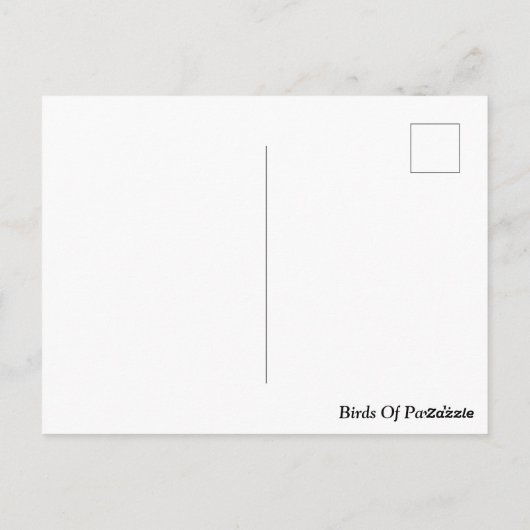 De vogels van het paradijs bloeien briefkaart (Achterkant)