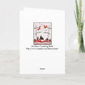 De Vogels van Kerstmis van het art deco Feestdagen Kaart (Achterkant)