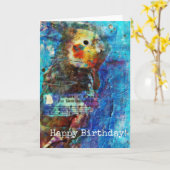 De vogeltje Gemengde Verjaardag van Media Kaart (Gele Bloem)