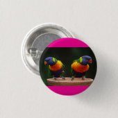 de vogeltjes zijn schattig  ronde button 3,2 cm (Voorkant /achterkant)