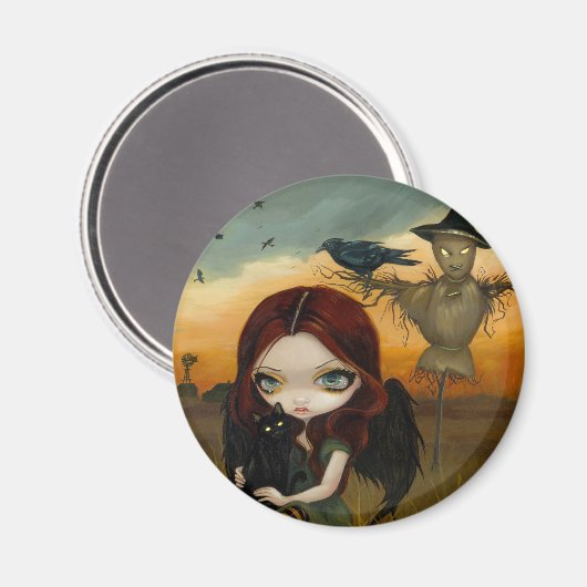 De "vogelverschrikker" magneet (Voorkant / Achterkant)