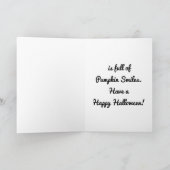 De Vogelverschrikker van de Pompoen van Halloween Kaart (Binnen)