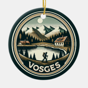 De Vogezen France Badge Keramisch Ornament