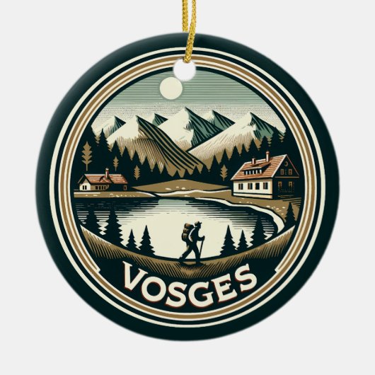 De Vogezen France Badge Keramisch Ornament (Voorkant)