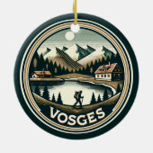 De Vogezen France Badge Keramisch Ornament (Achterkant)